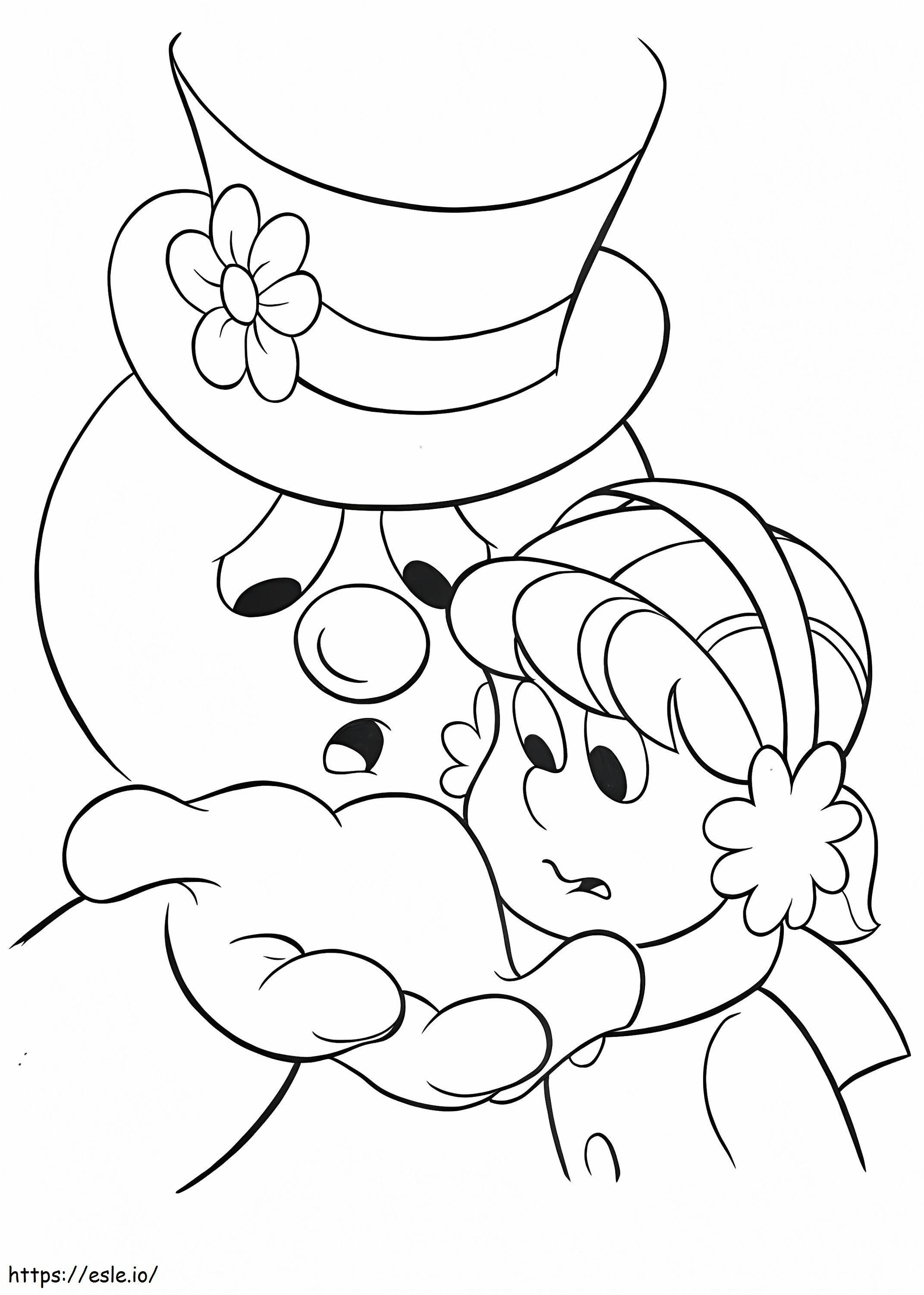 1535706462 Sad Frosty A4 coloring page