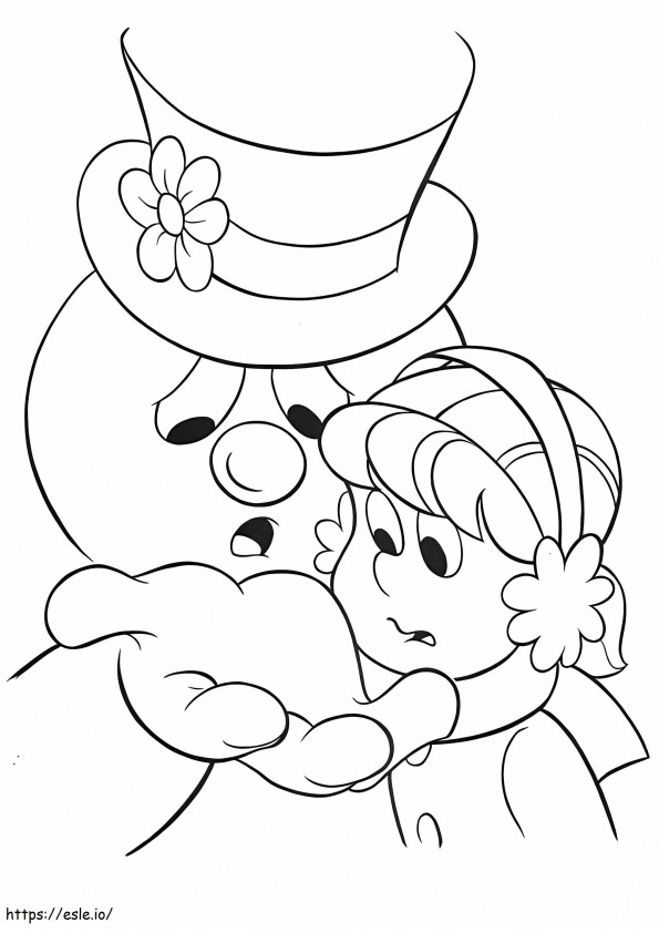 1535706462 Sad Frosty A4 coloring page