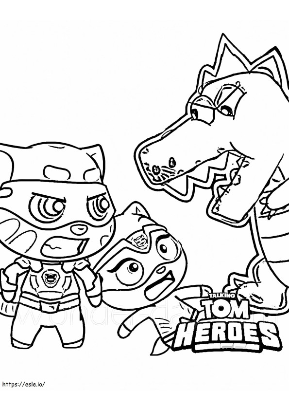 Talking Tom Heroes 1 coloring page