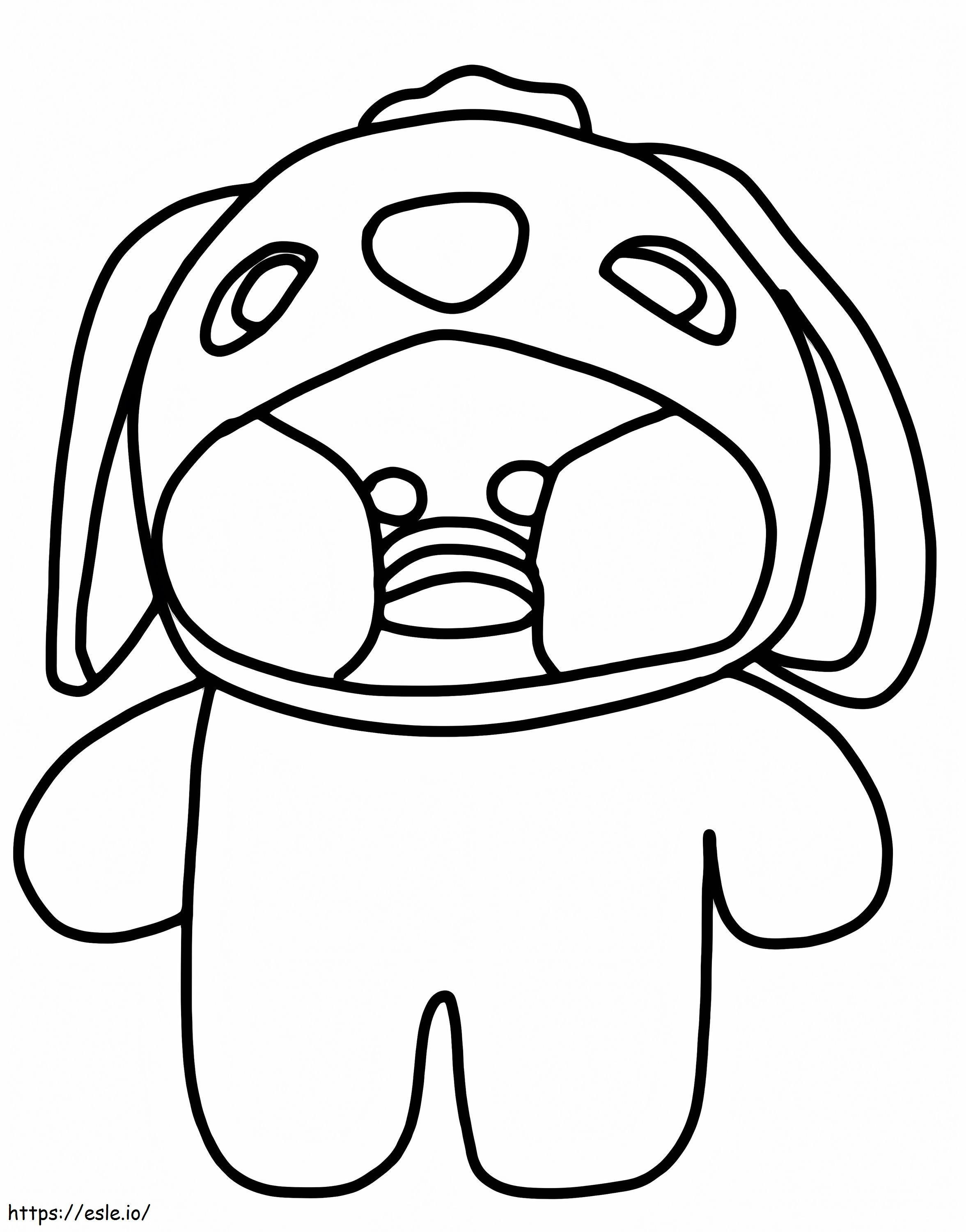 Funny Lalafanfan coloring page