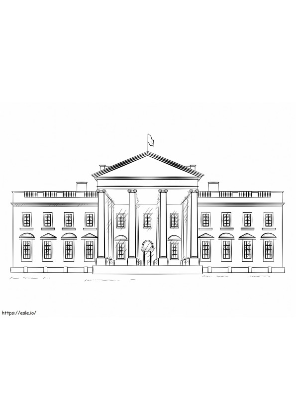 Stampabile gratuitamente della Casa Bianca da colorare