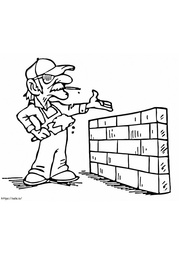 Construction Worker 8 coloring page