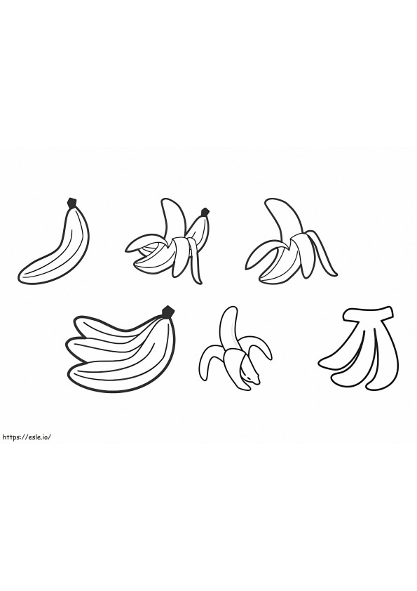 Hyvä banaani värityskuva