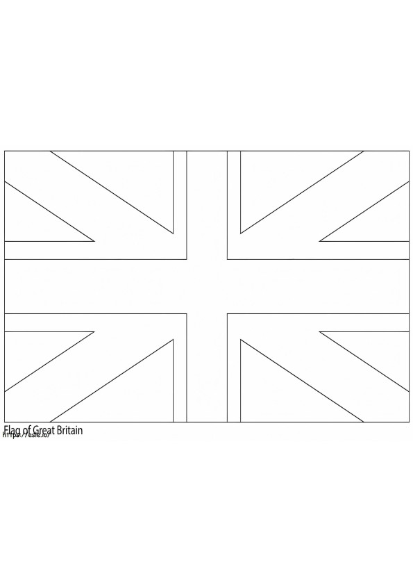 Flag Of The Kingdom Of Great Britain coloring page