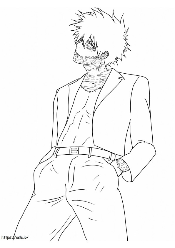 Cool Dabi coloring page