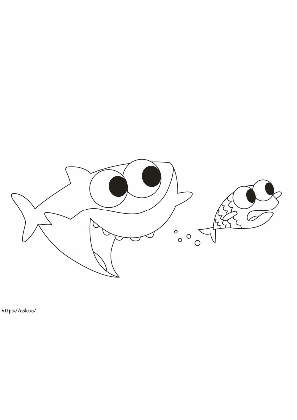 無料で印刷できるサメの赤ちゃん ぬりえ - 塗り絵