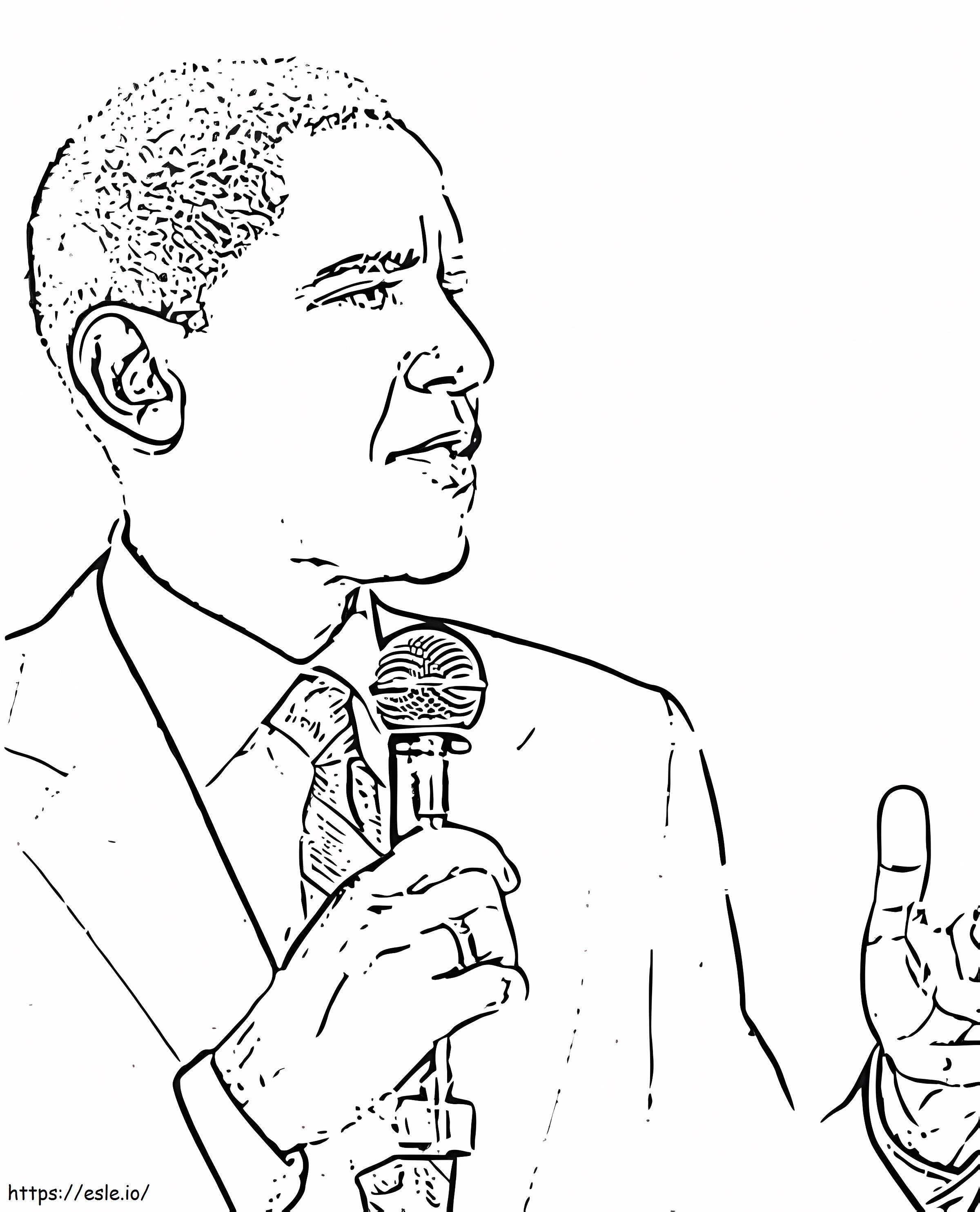 Barack Obama tiene un discorso da colorare