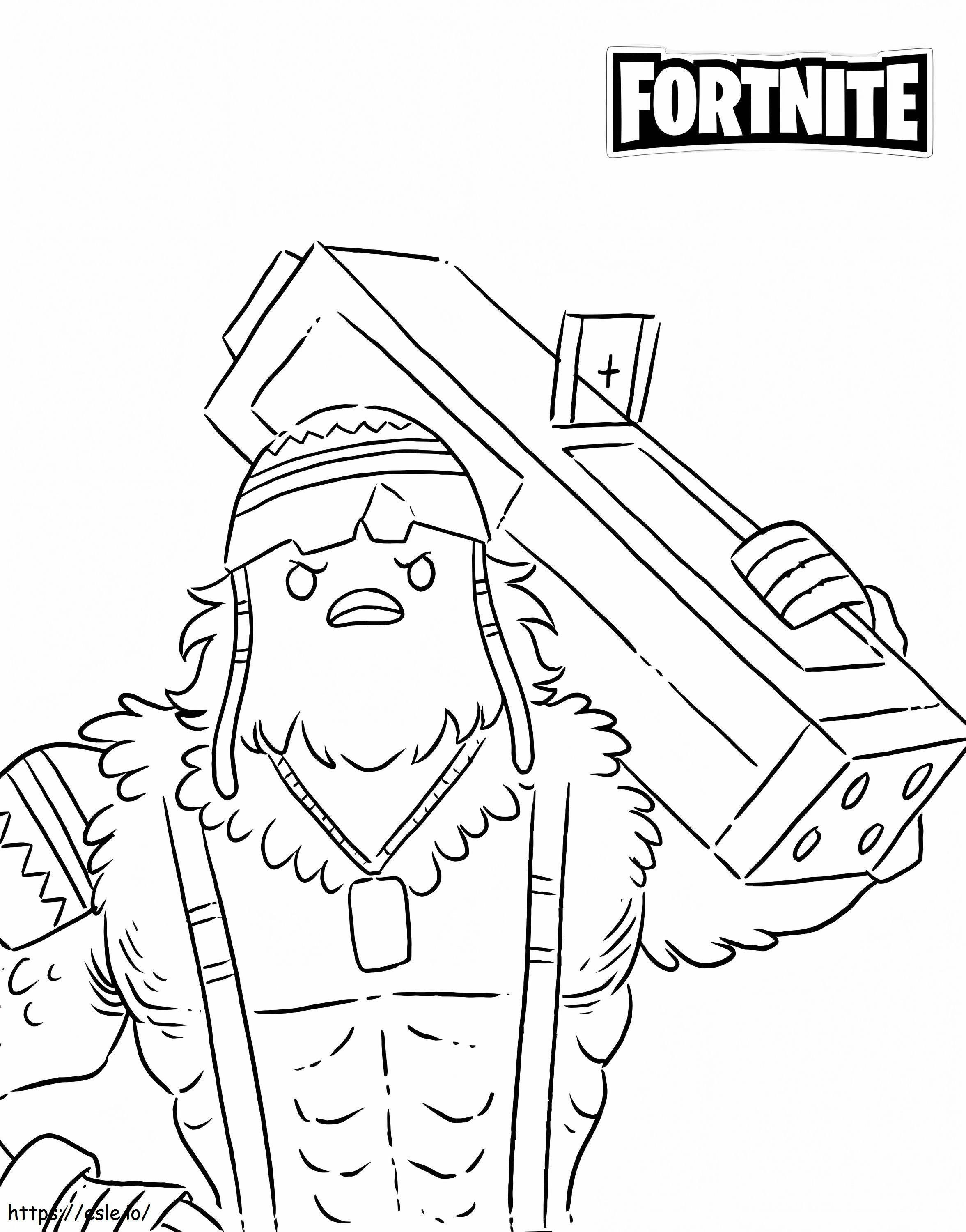 Skin Cluck Fortnite coloring page