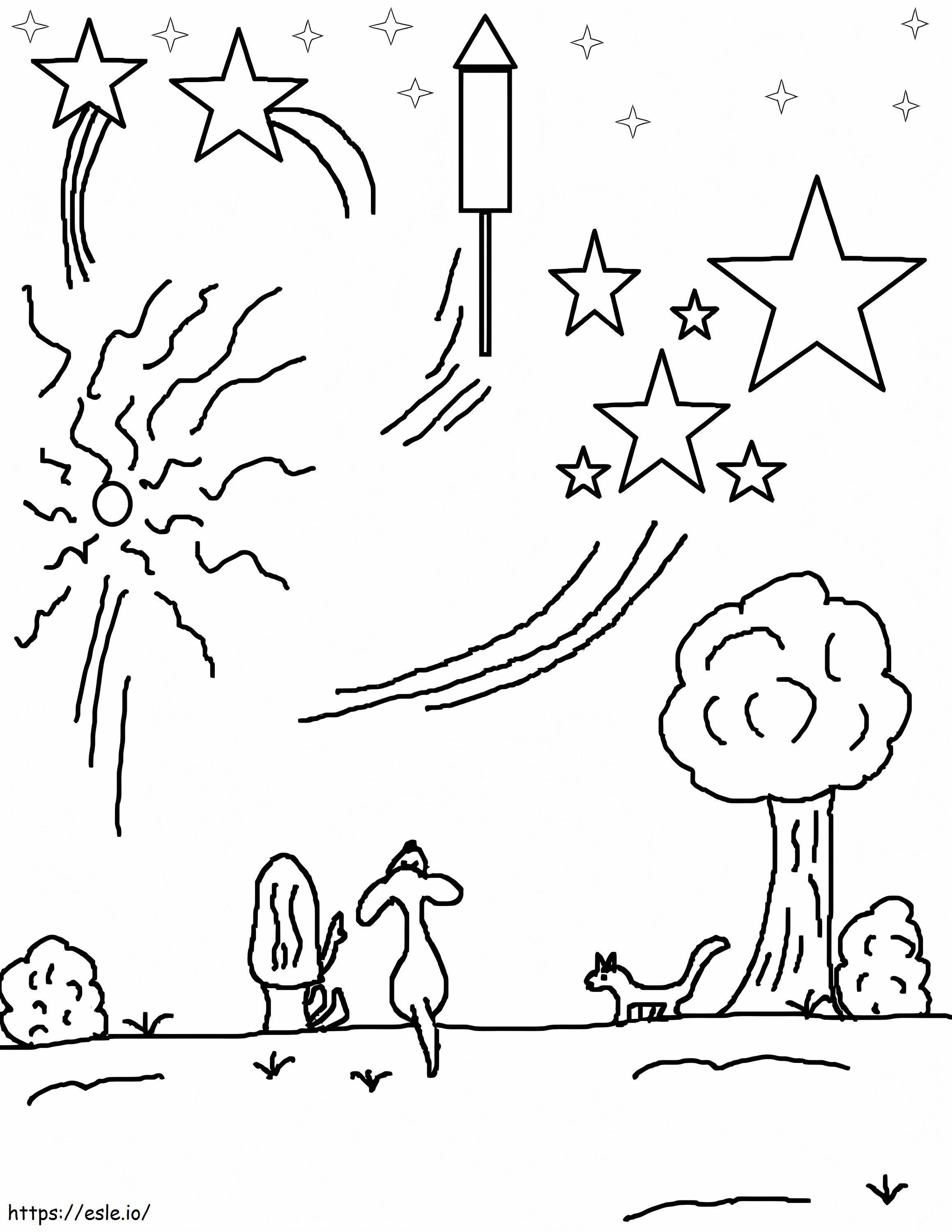 Fireworks 1 coloring page