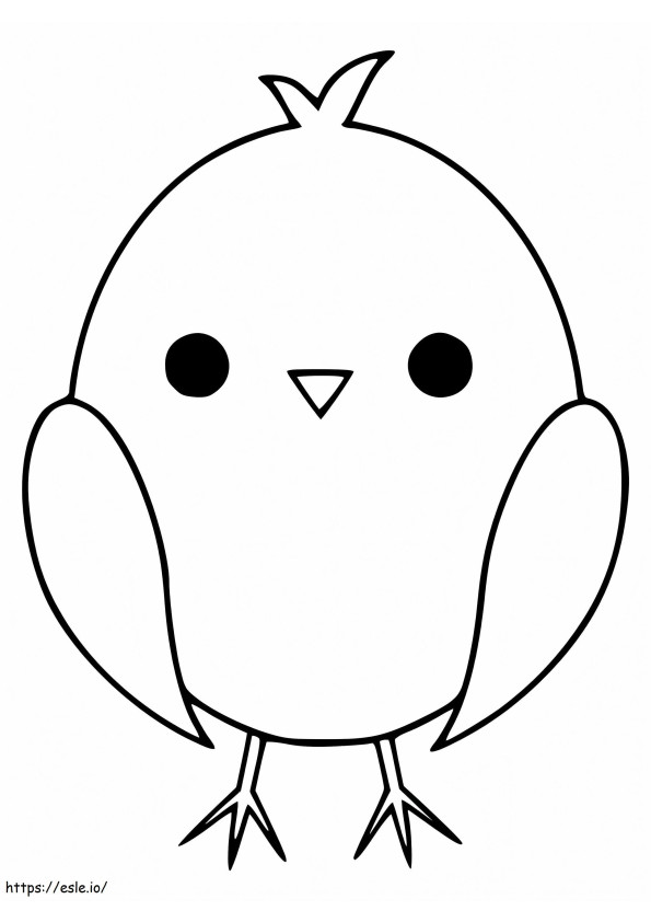 Coloriage Adorable oiseau à imprimer dessin