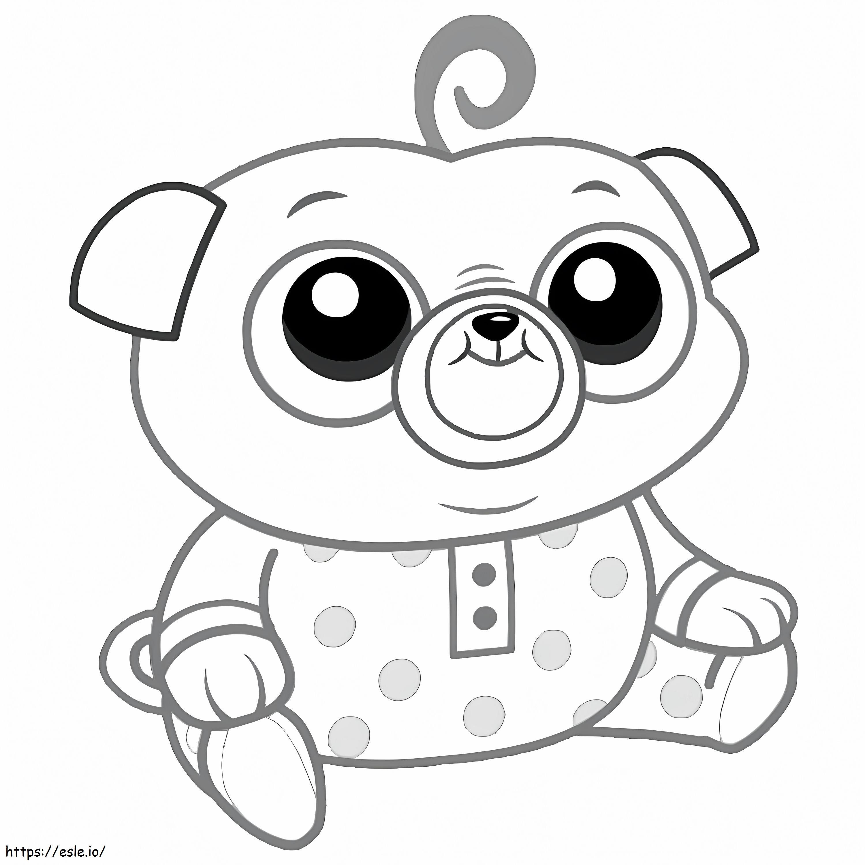 Totsy Tot Pug coloring page