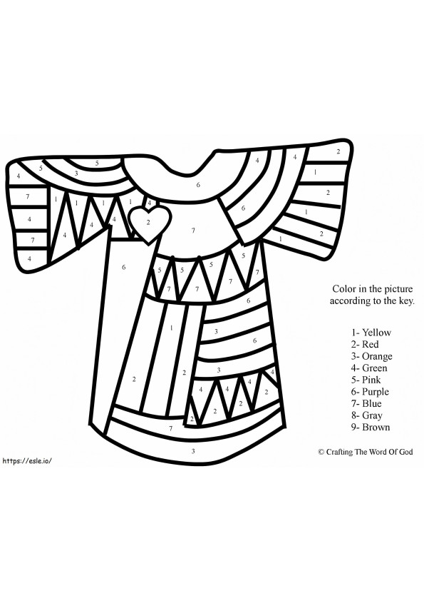 Josephs Coat Of Many Colors coloring page