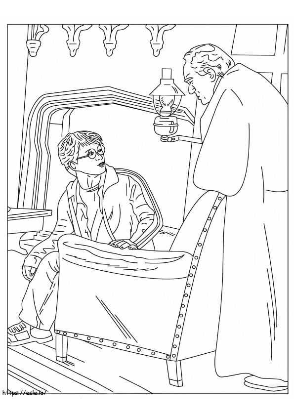 Harry Potter Sitting In A Chair coloring page