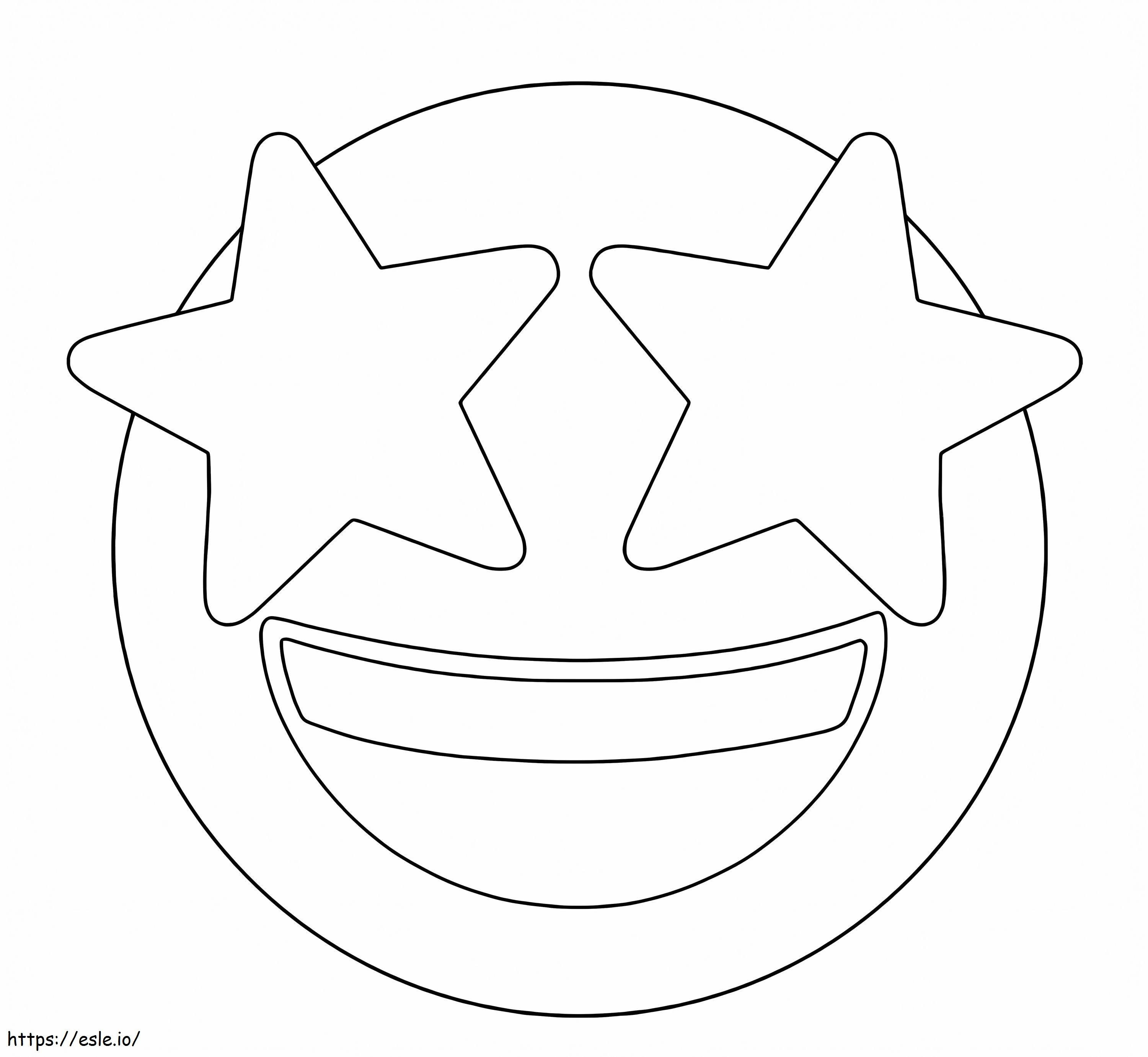Sternaugen-Emoji ausmalbilder