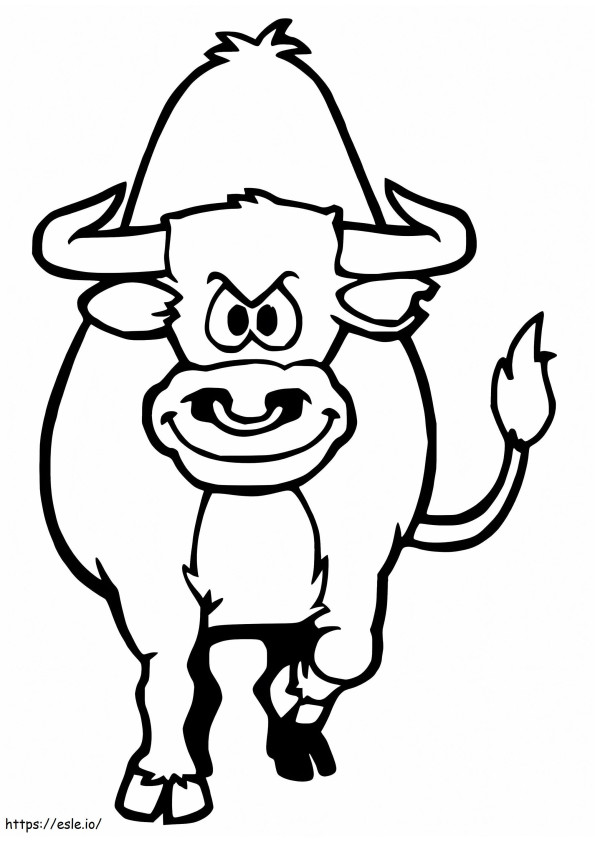 Cartoon Ox coloring page
