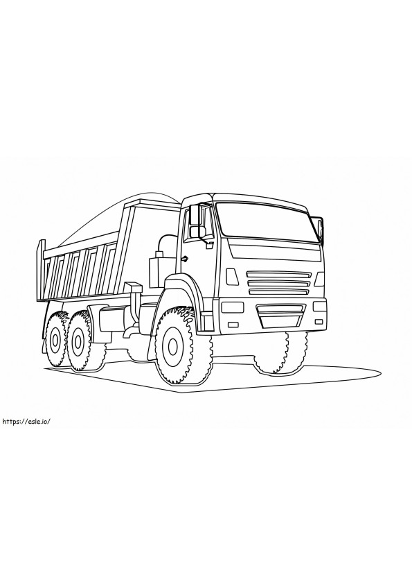 Coloriage Grand camion-benne Contour à imprimer dessin