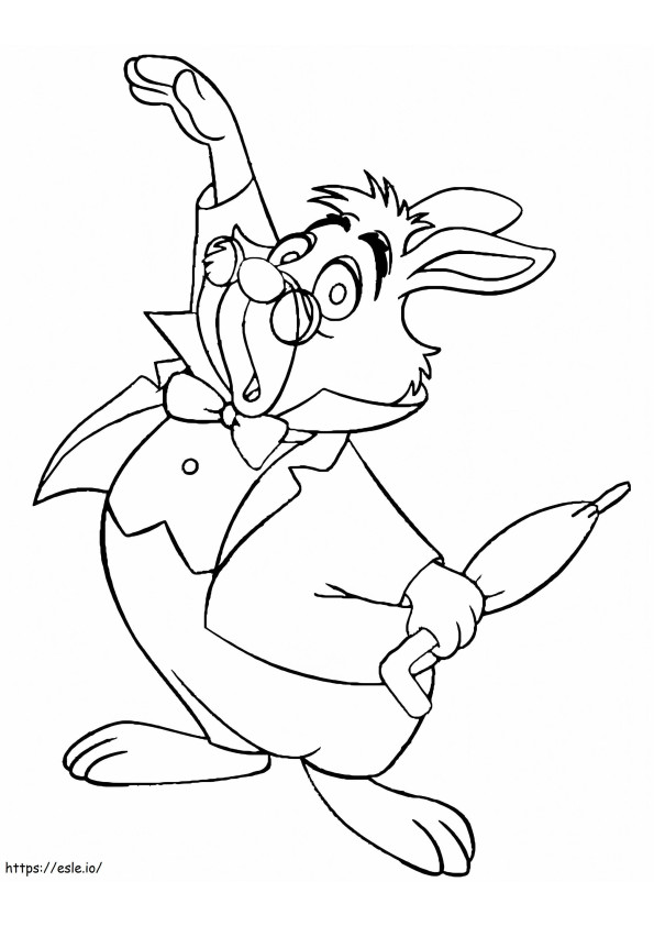 The White Rabbit coloring page