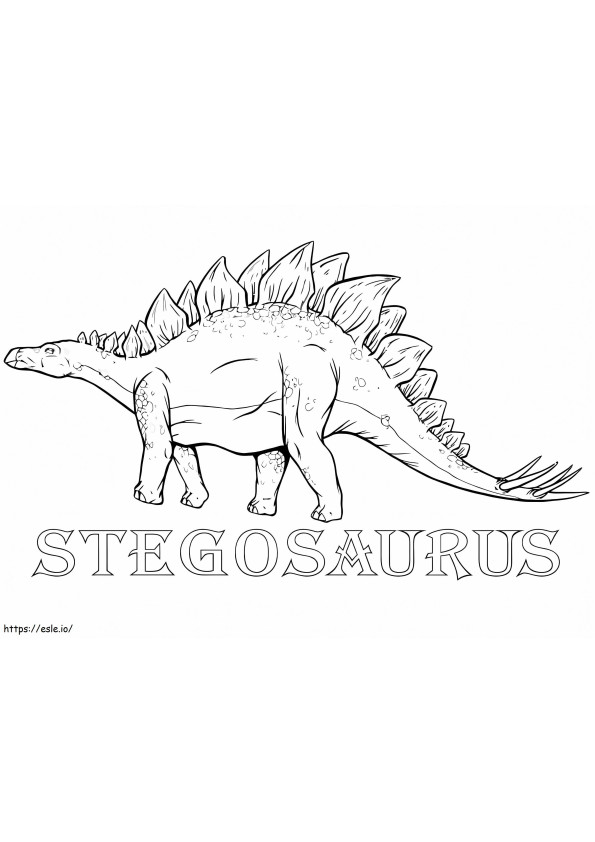 Stegosaurus 6 kleurplaat