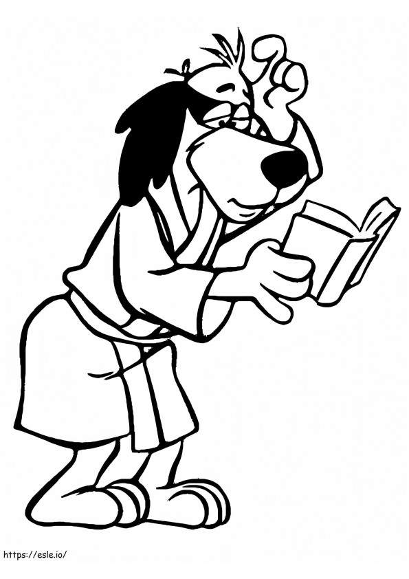 Hong Kong Phooey está lendo para colorir