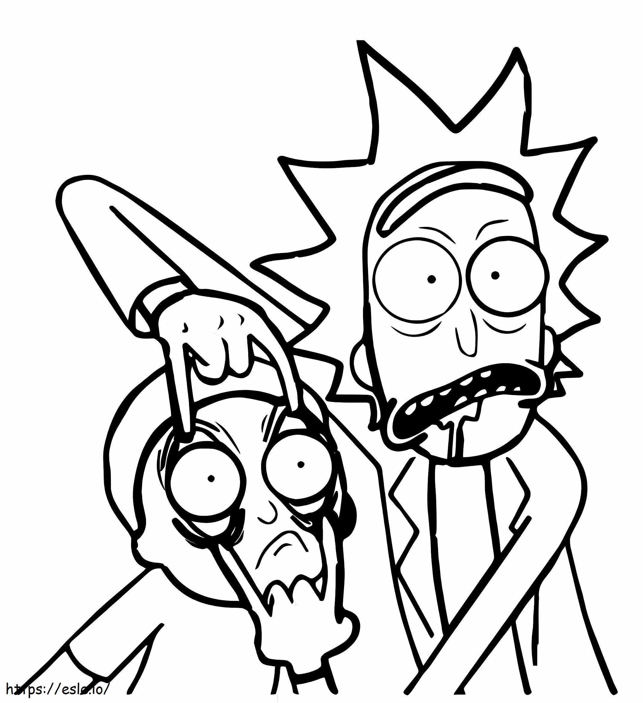 Rick Sanchez And Morty Humor coloring page