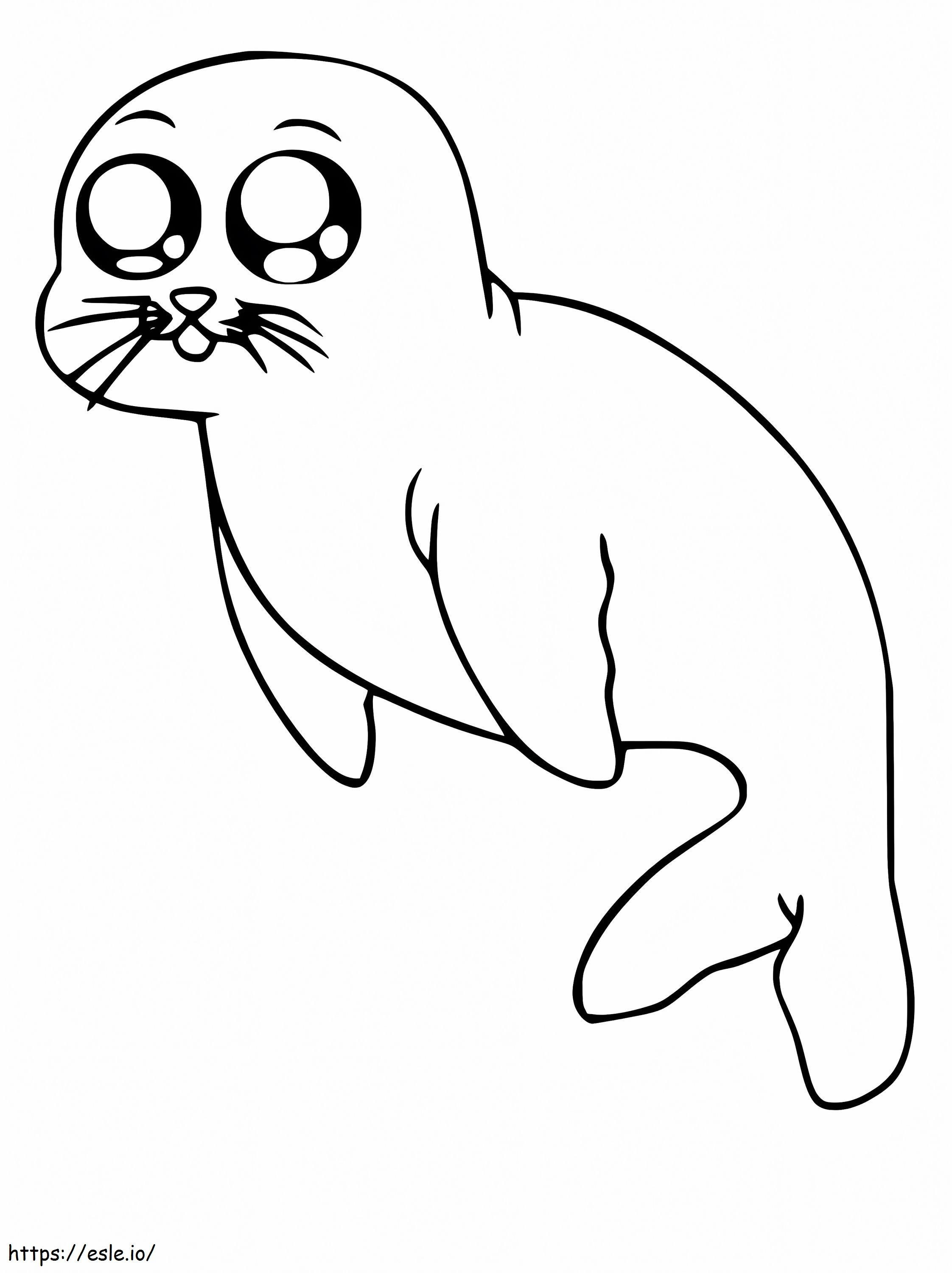 Seal With Cute Eyes coloring page
