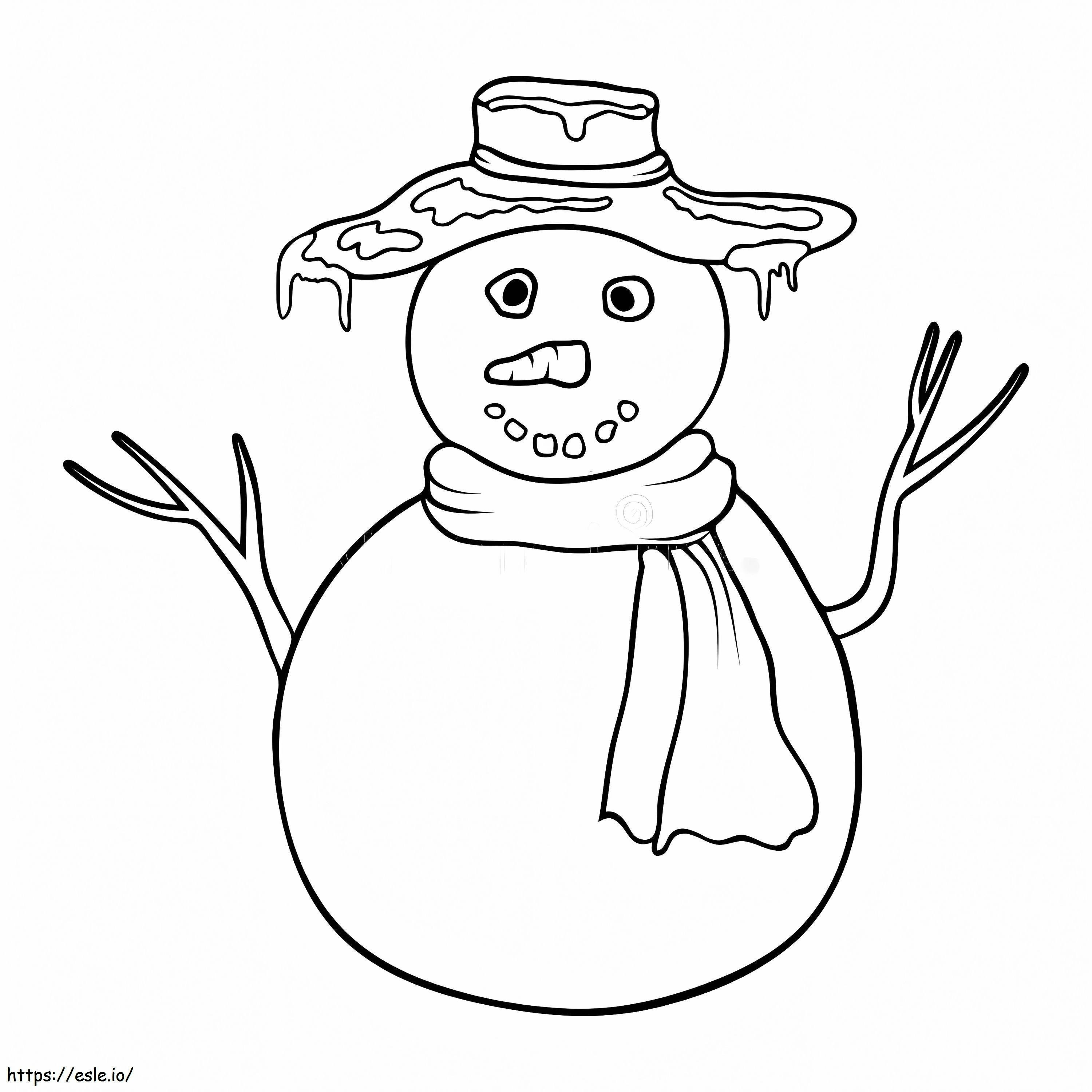 Good Snowman coloring page