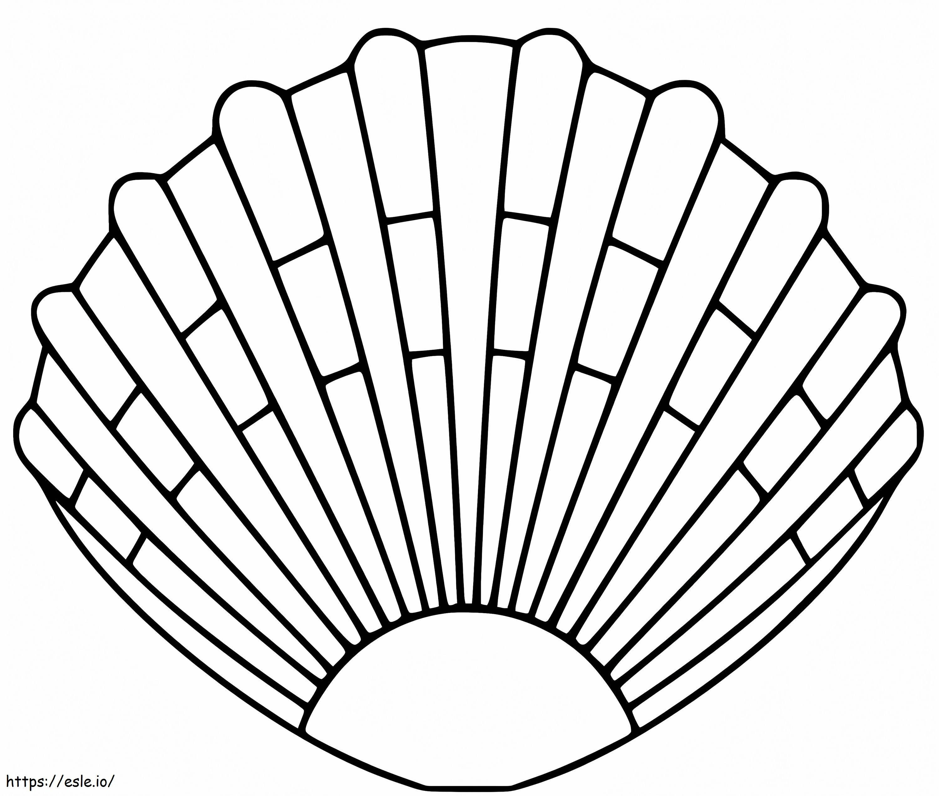 Free Scallop Shell coloring page