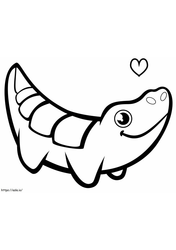 1559786172 Lovely Crocodile A4 coloring page