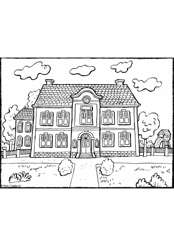 Drawing House Building coloring page