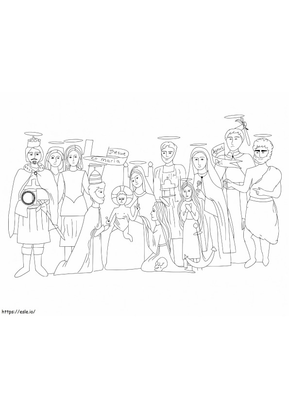 All Saints Day 2 coloring page