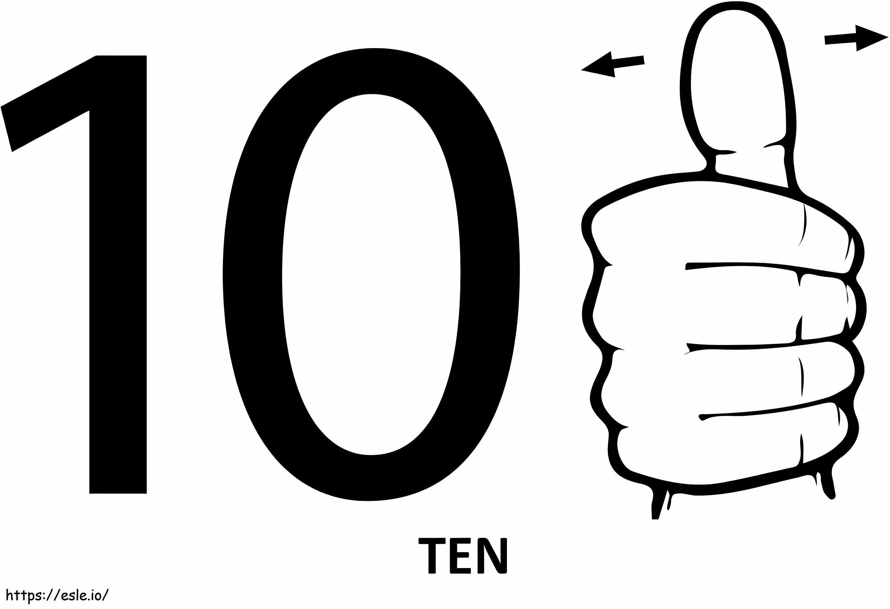 10-es számú jel kifestő
