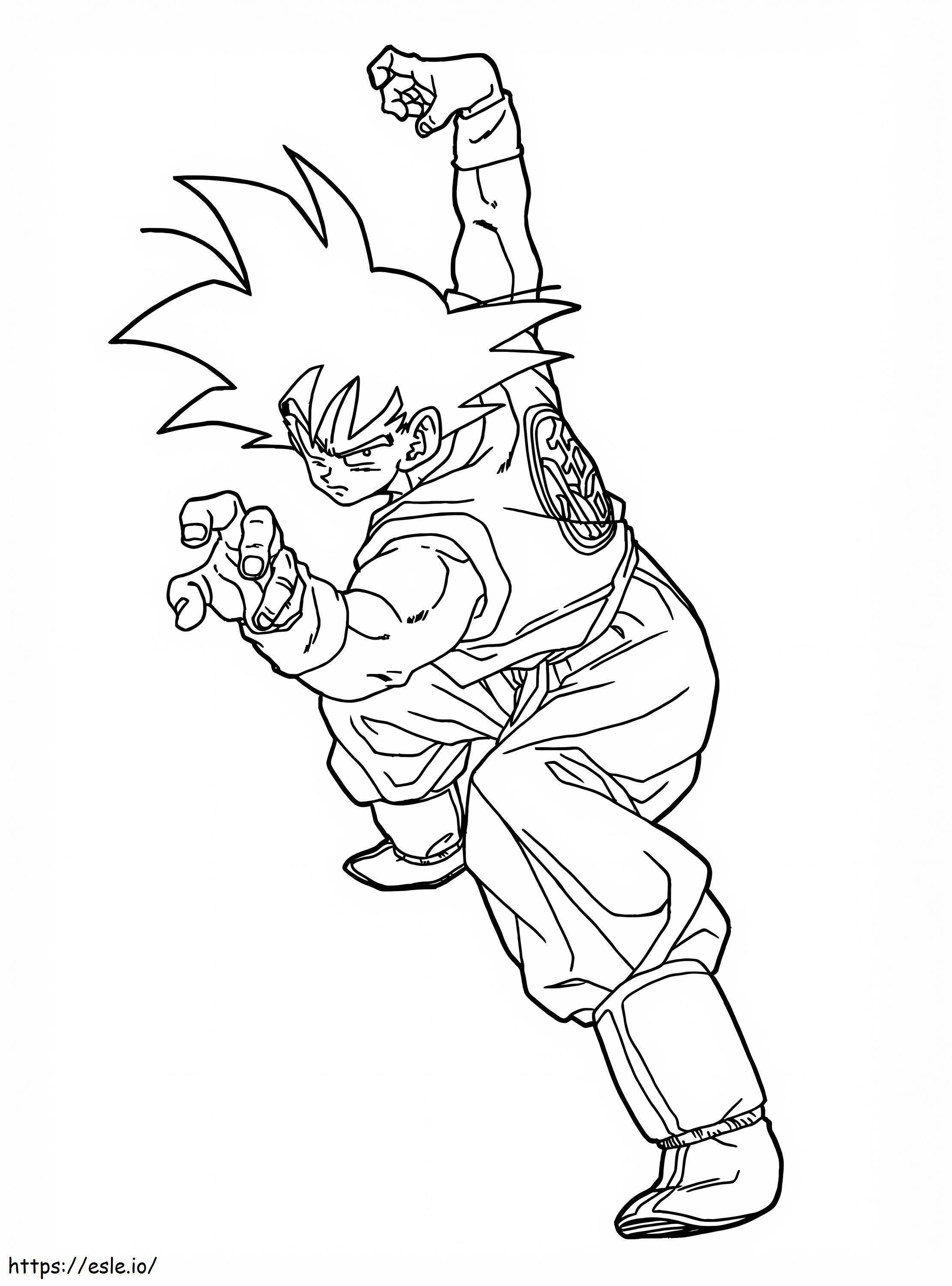 Forte Son Goku para colorir