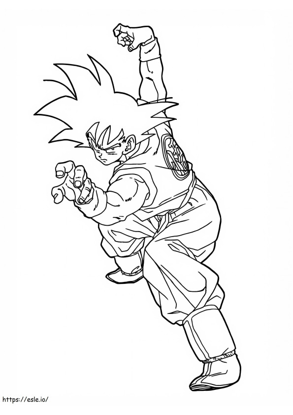 Forte Son Goku para colorir