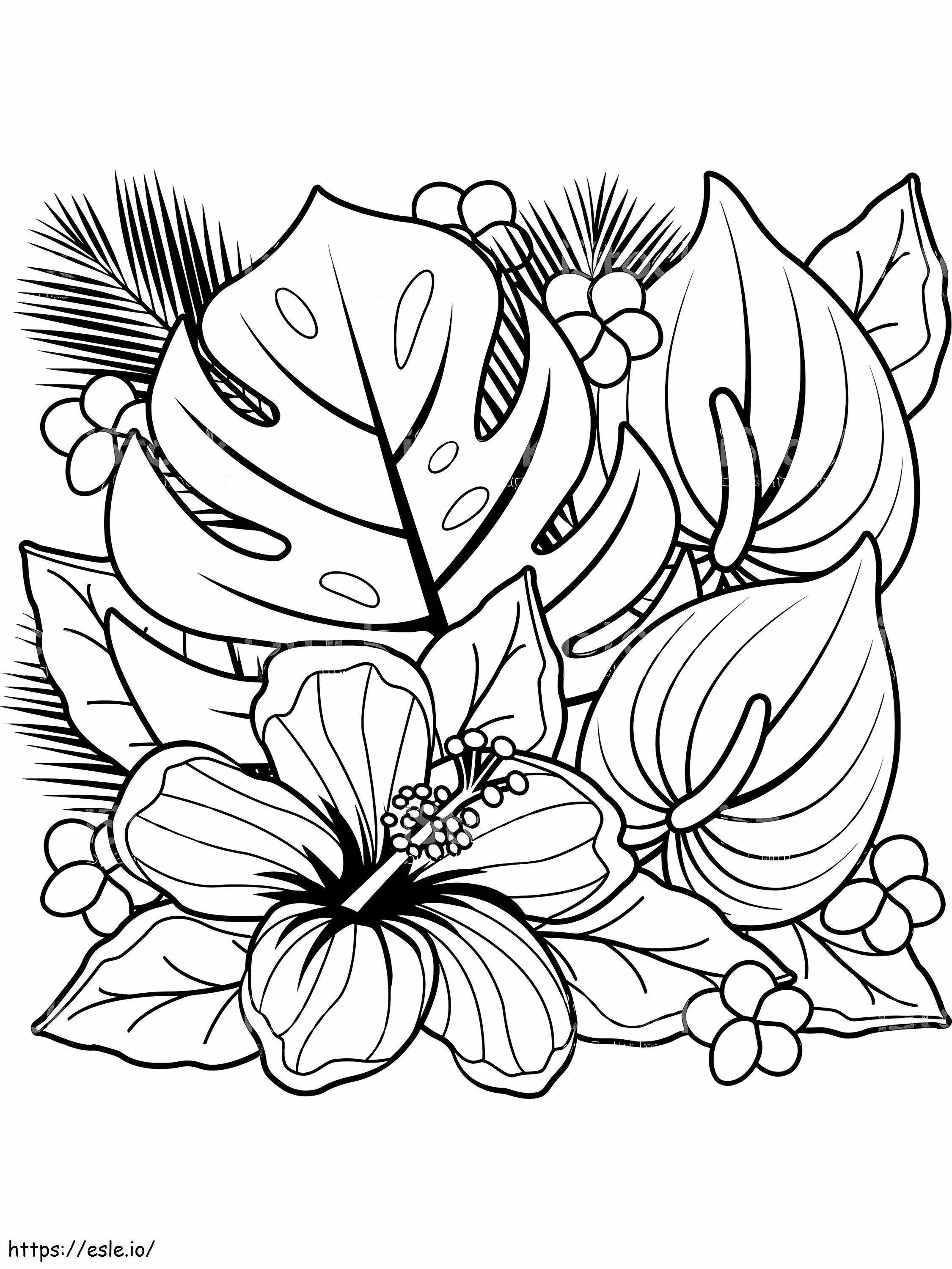 Coloriage Flor Simple à imprimer dessin