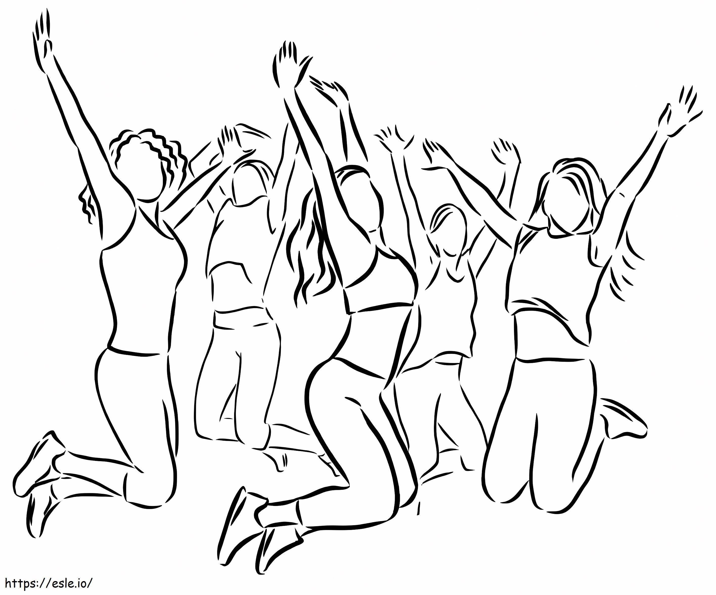 Free Zumba Dancing coloring page