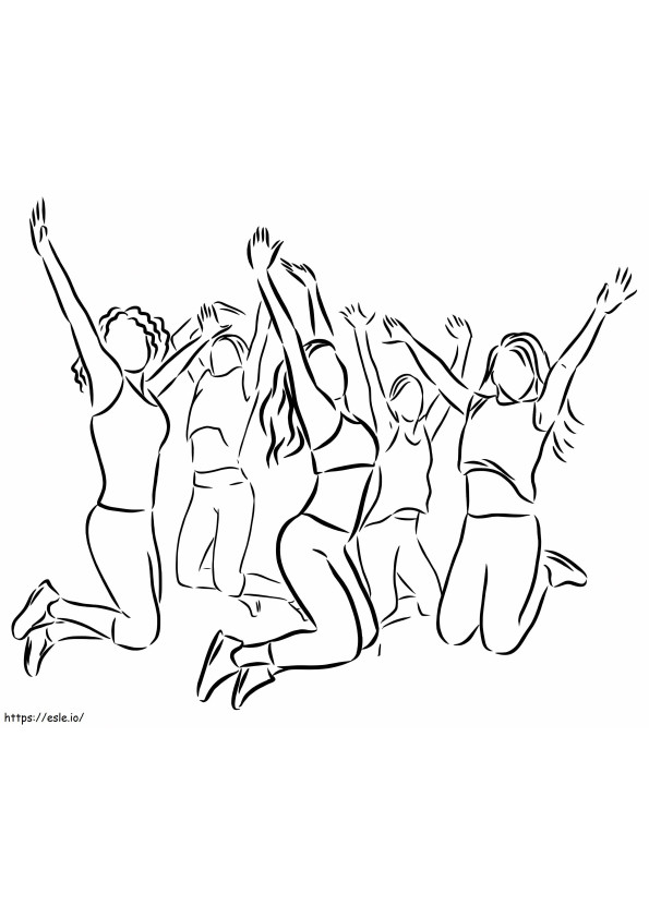 Free Zumba Dancing coloring page