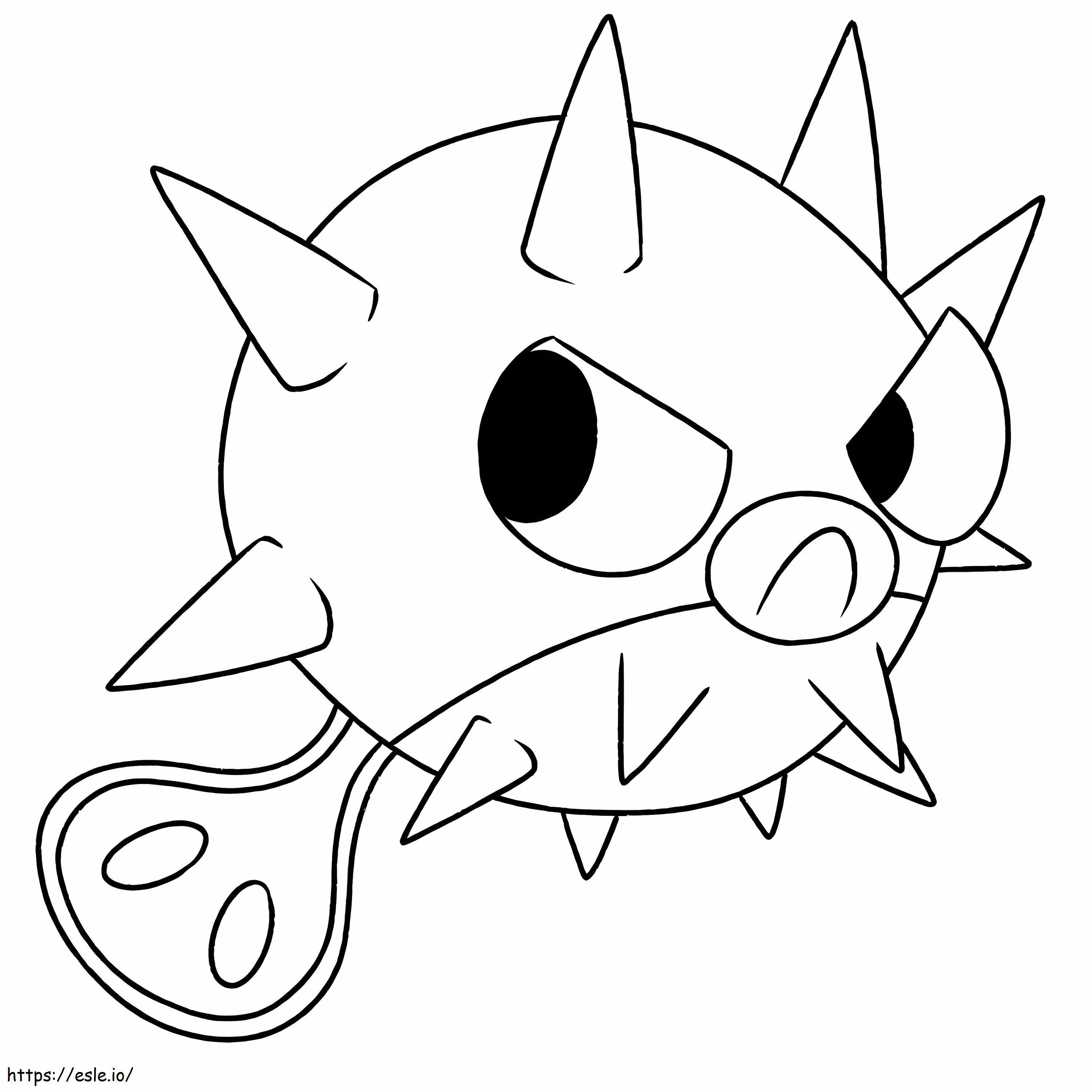 Cute Qwilfish Pokemon coloring page