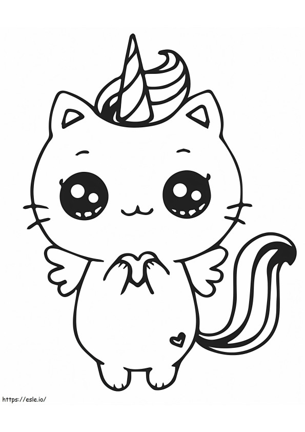 Unicorn Cat Crayola coloring page