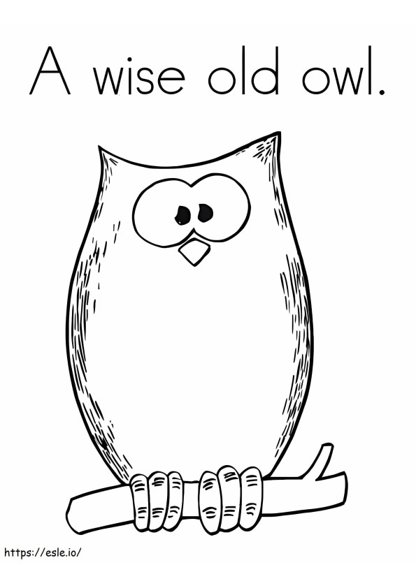 A Wise Old Owl coloring page