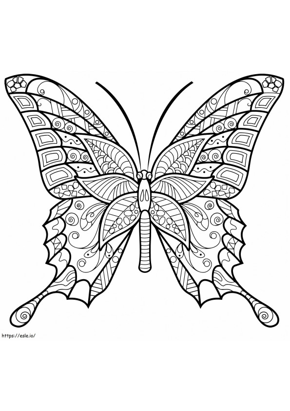 Coloriage Jolis modèles d'insectes papillons 3 à imprimer dessin