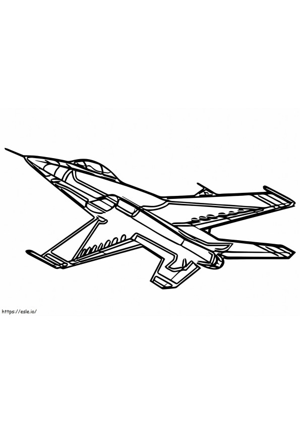 Coloriage Avion de chasse 1 à imprimer dessin