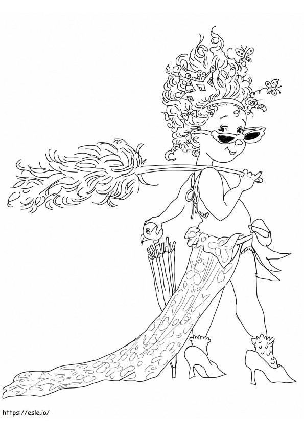 Fancy Nancy With Umbrella coloring page