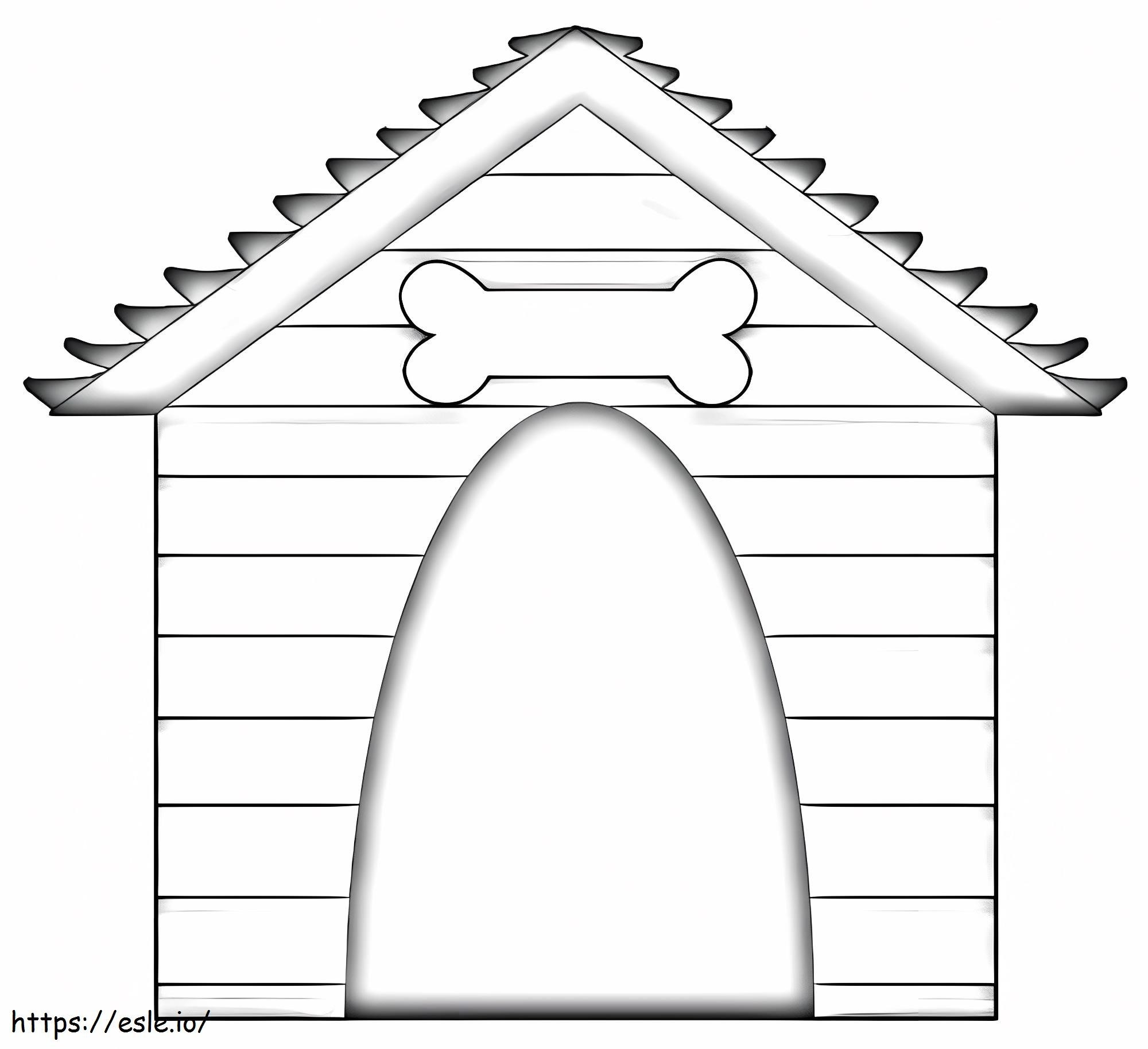 A Dog House coloring page