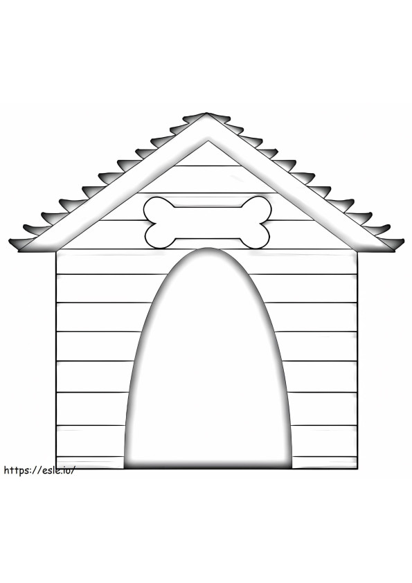 A Dog House coloring page