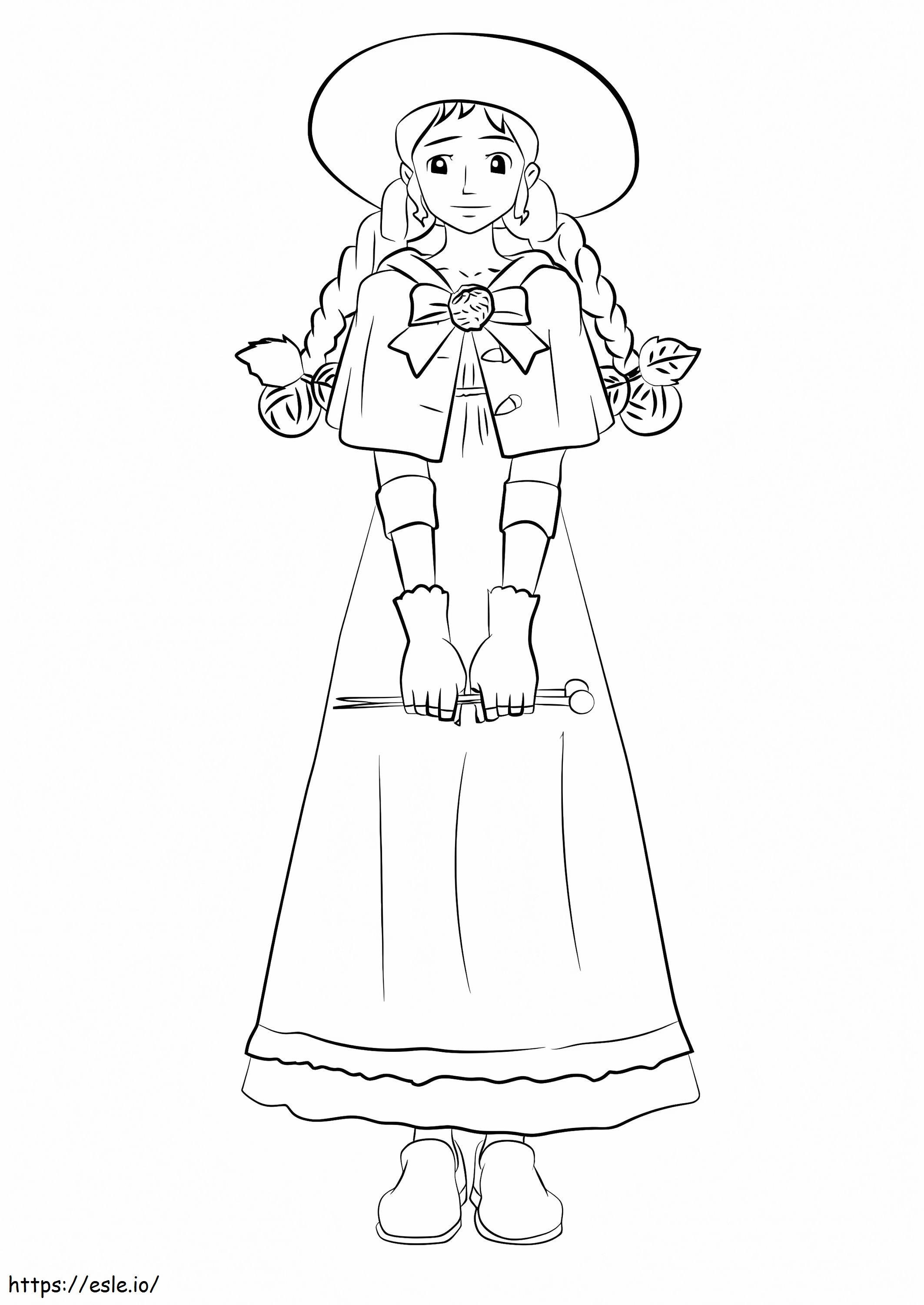 Juniper Woods From Ace Attorney coloring page