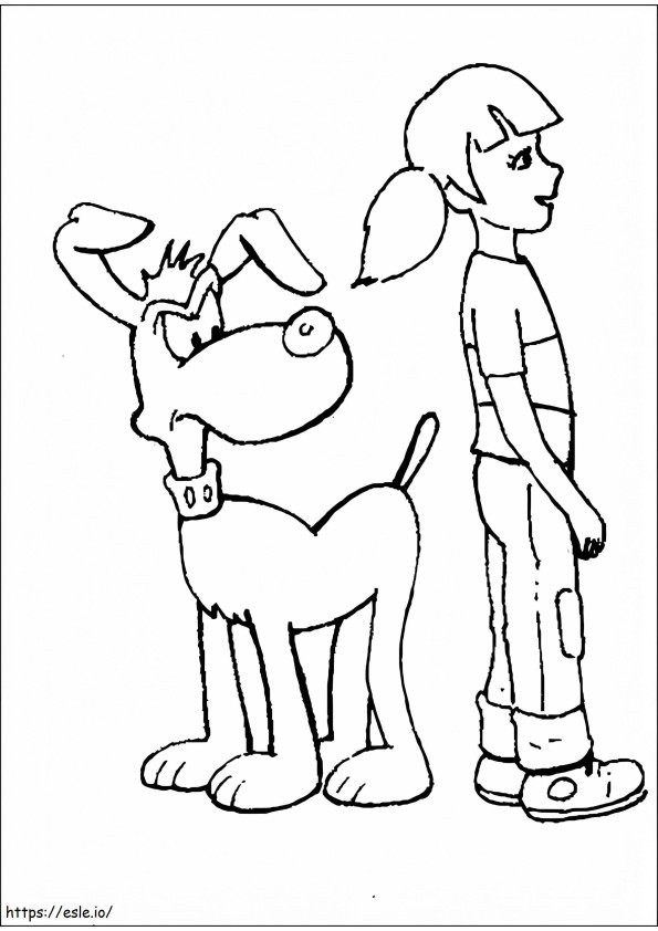 Penny And Brain From Inspector Gadget coloring page