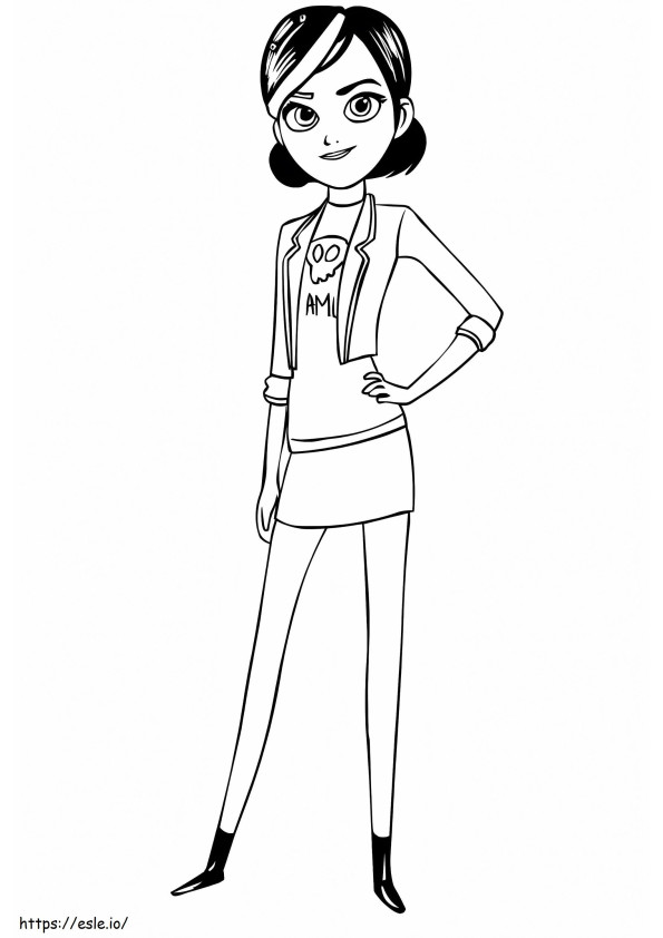Claire From Trollhunters coloring page