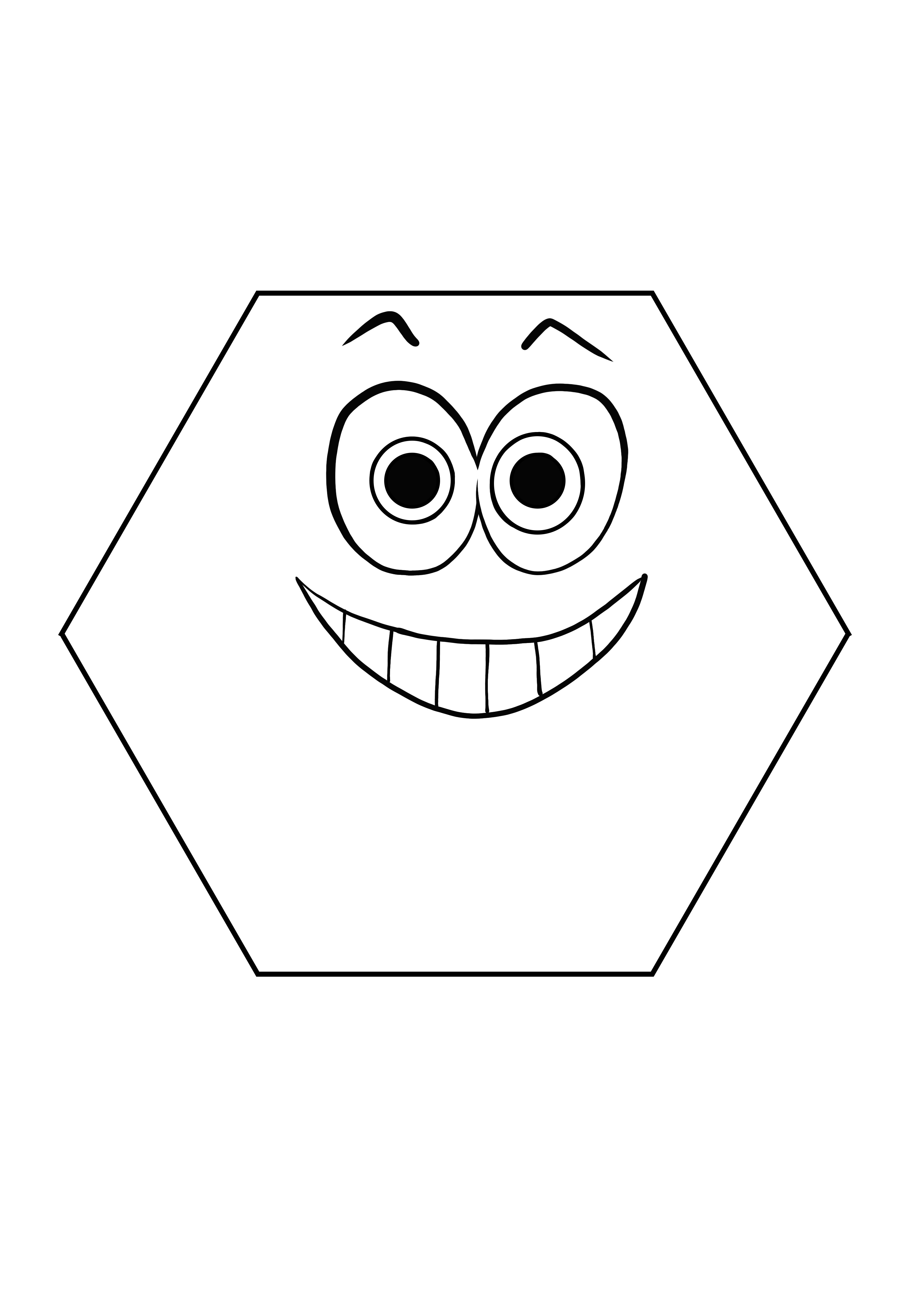 hexagon free printable and coloring page