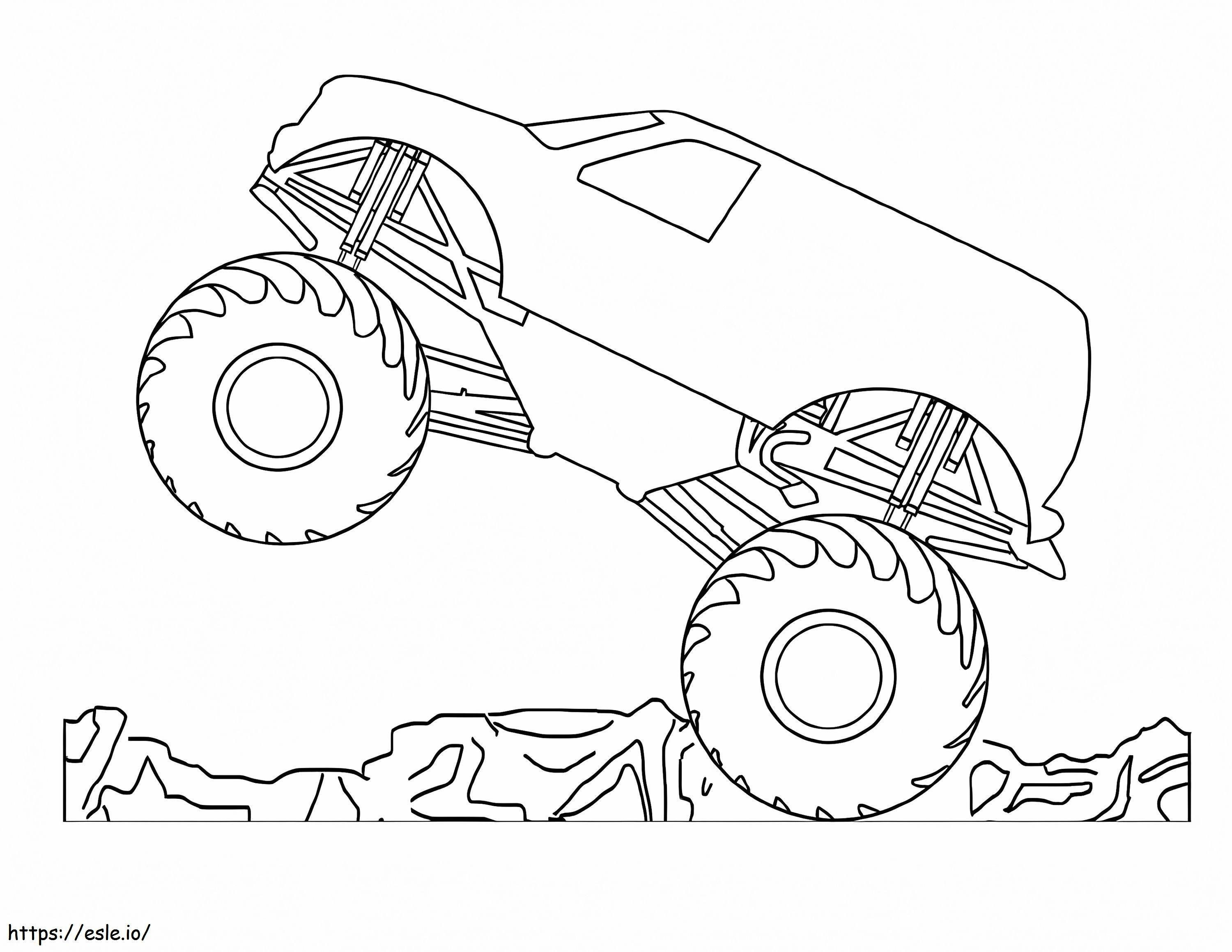 Simple Monster Truck coloring page