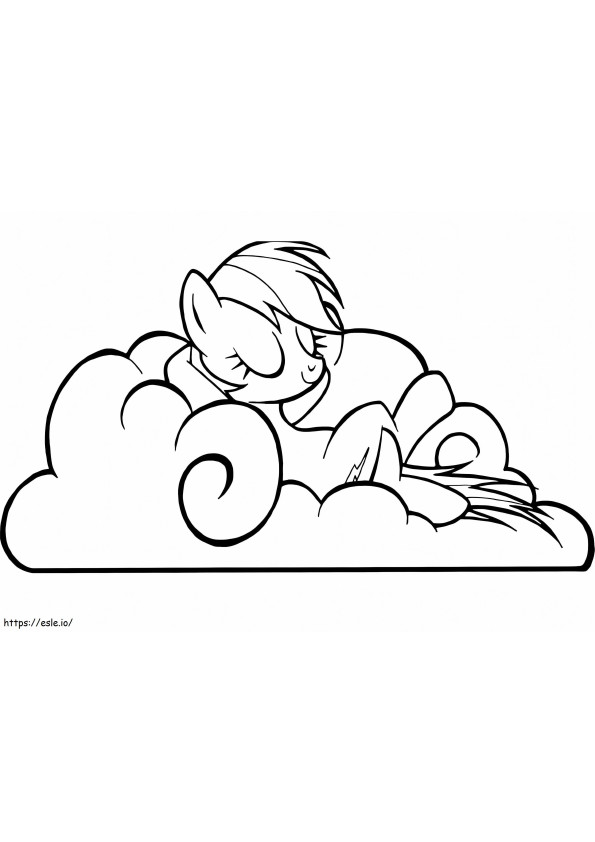 Rainbow Dash Relaxing coloring page